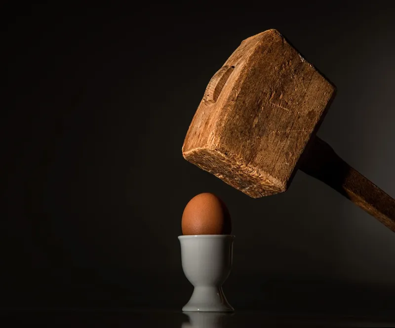 Egg, Hammer, Threaten, Violence, Fear, Intimidate, Hit